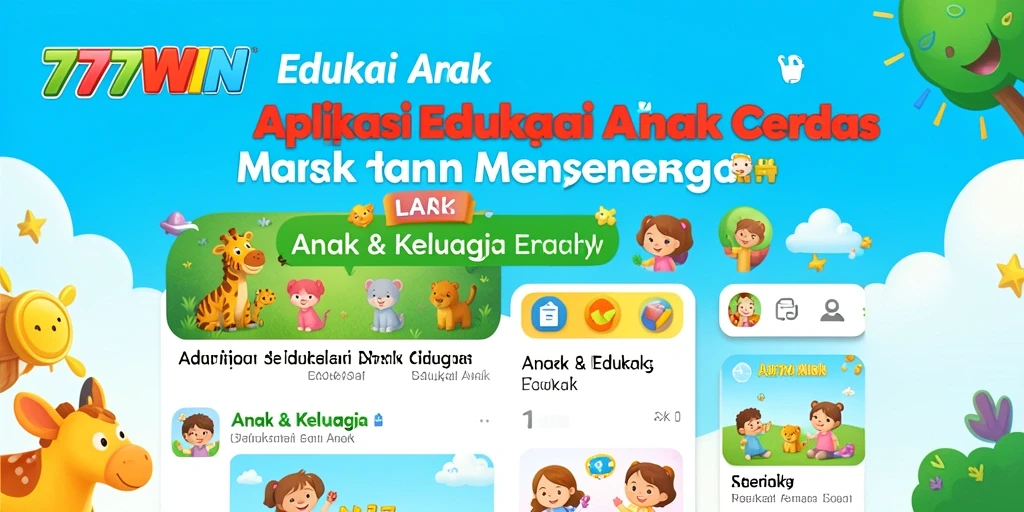 Tampilan antarmuka aplikasi edukasi untuk anak-anak.