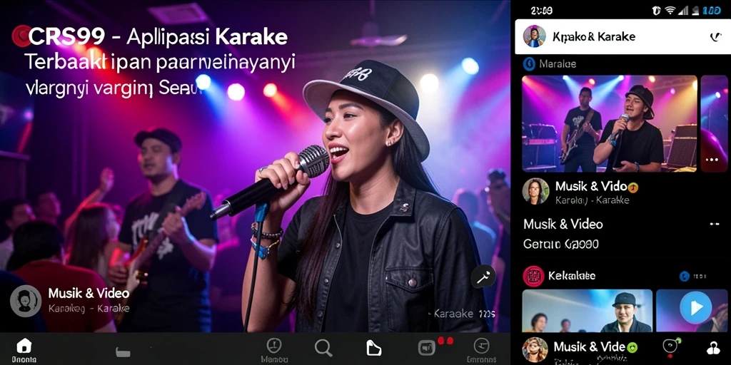 Tampilan antarmuka CRS99 yang intuitif untuk Karaoke