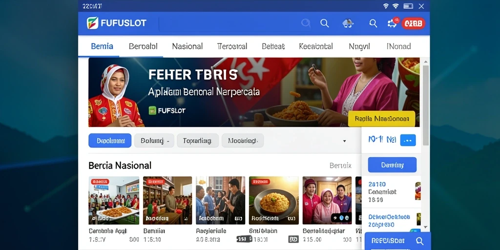 Tampilan antarmuka FUFUSLOT yang modern dan informatif.