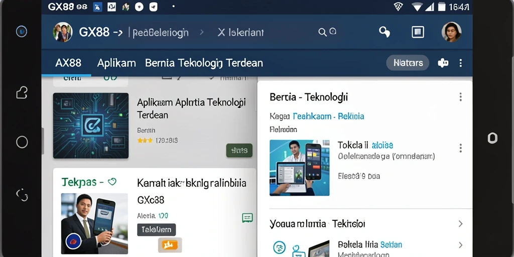 Tampilan antarmuka GX88 yang modern dan intuitif.
