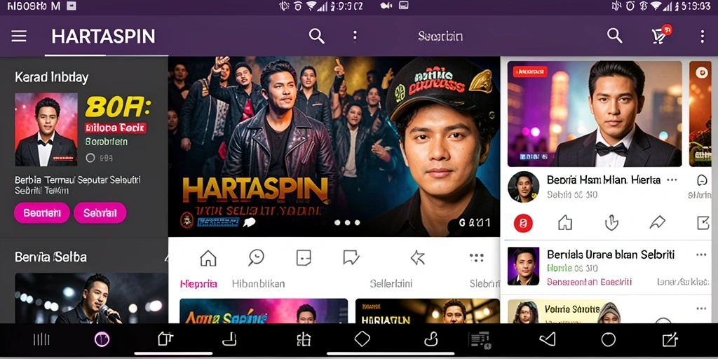 Tampilan antarmuka HARTASPIN yang memikat dan mudah digunakan.