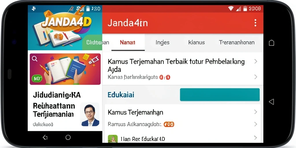 Tampilan antarmuka utama aplikasi JANDA4D yang sederhana dan mudah dipahami.
