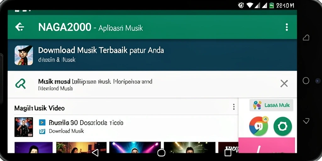 Antarmuka NAGA2000 menampilkan kemudahan dalam mengunduh musik.