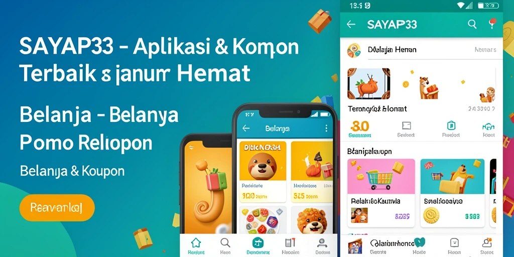 Tampilan antarmuka aplikasi SAYAP33 dengan fitur Promo & Kupon.