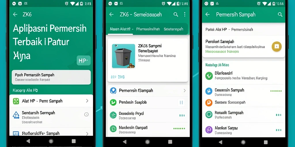 Tampilan antarmuka ZK6 yang sederhana dan mudah digunakan untuk pembersih sampah.