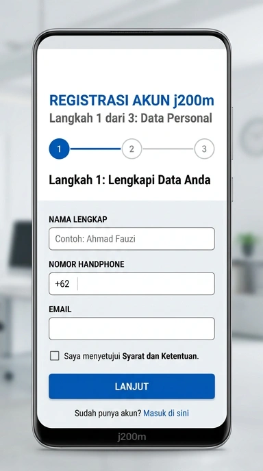 Panduan Registrasi Akun Baru j200m untuk Pengguna Android